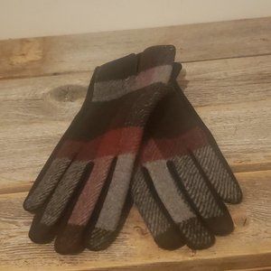 Black Plaid Gloves